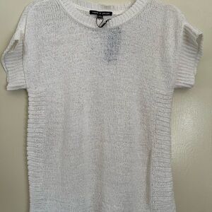 Cable & Gauge Ivory Short Sleeve Top